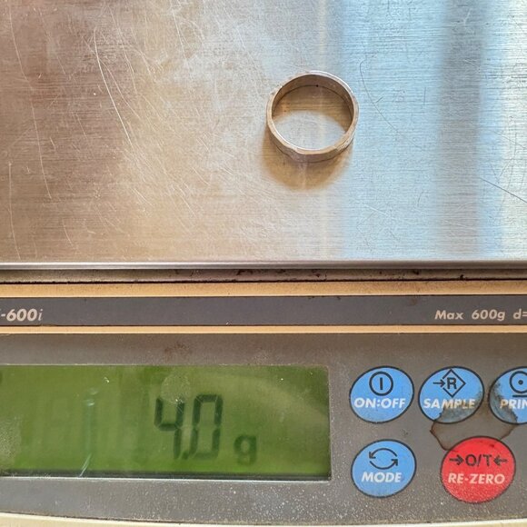 VTG Solid Sterling Silver 925 Hammered Finish Band Ring Size 9.25 - Picture 11 of 11